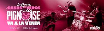 Cartel promocional de la gira de festivales 2026 de Pignoise "Las Ganas de Veros" con imagen de la banda en directo.