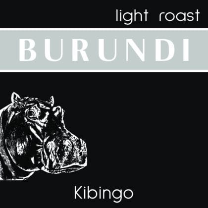 Schriftzug Burundi, Nilpferdkopf