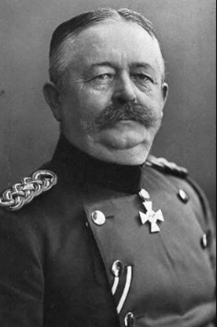 Portret van Karl Litzmann, Duitse generaal uit de Eerste Wereldoorlog en later nationaalsocialistisch parlementslid.