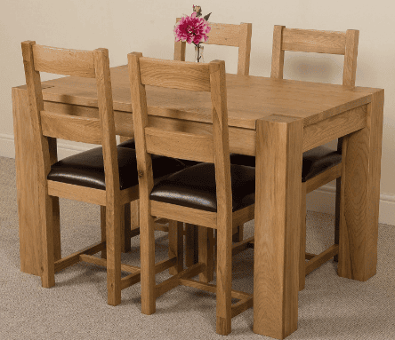 Oak Furniture King - Dining table and chairs