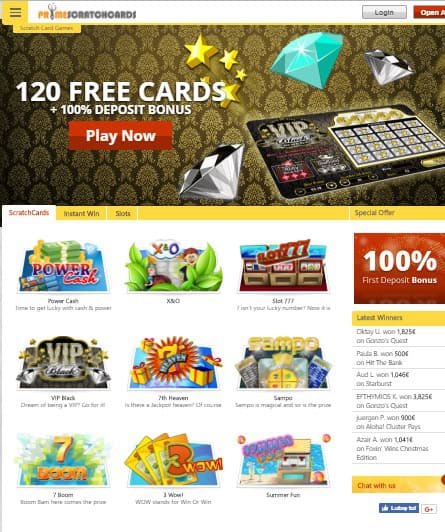 Prime Scratchcards Casino Online & Mobile