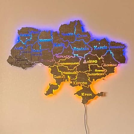 Карта Украины с подложкой - Чертеж DXF | Ukrainian Map DXF для лазера | Мапа України з підкладкою