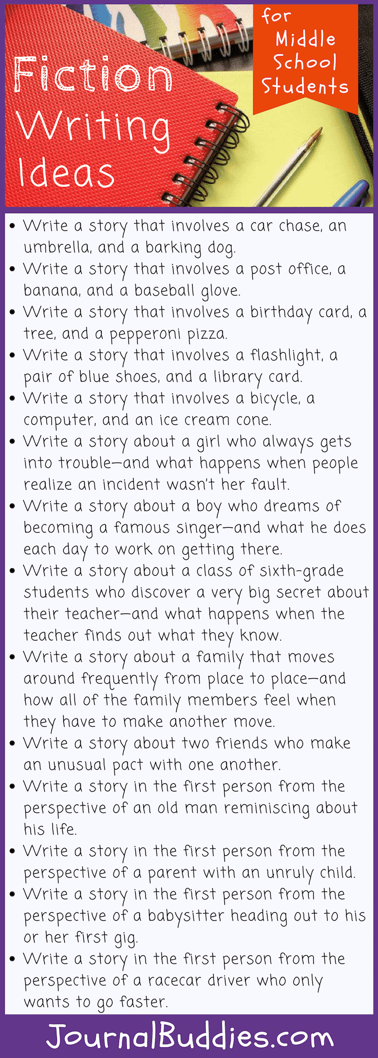 writing about short fiction mastery test Middle School Fiction Writing Topics