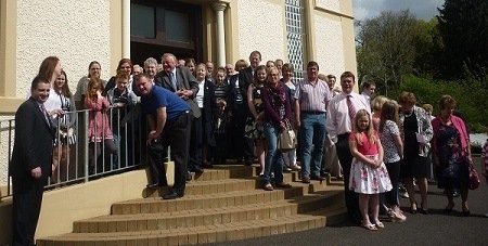 Donegal Town Presbyterian Church Congregation Outside