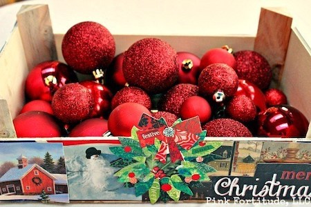 DIY recycled Christmas card crate from PinkFortitude.com