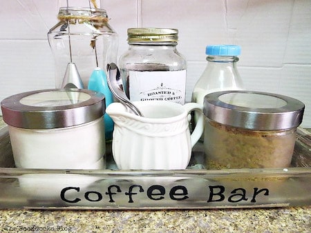 Simple coffee station on a counter