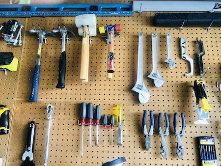 Organize your garage with a DIY pegboard tool organizer