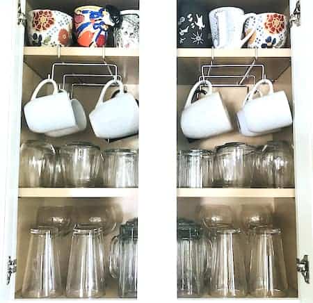 Gorgeous Ways to Organize Glassware, Cups and Water Bottles