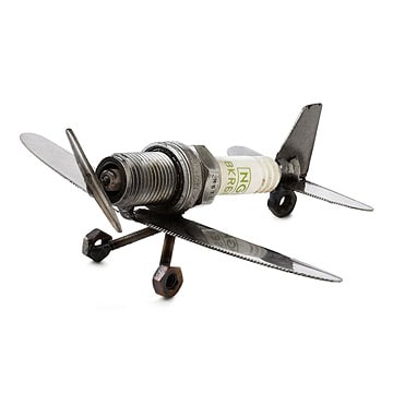 Spark Plug Plane Paperweight