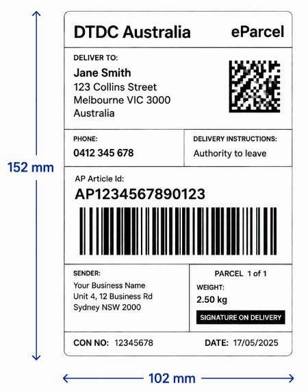Shipping Label Sizes - Carrier Reference Guide