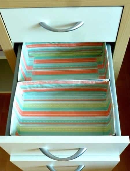 Organize home office supplies: DIY drawer organizers