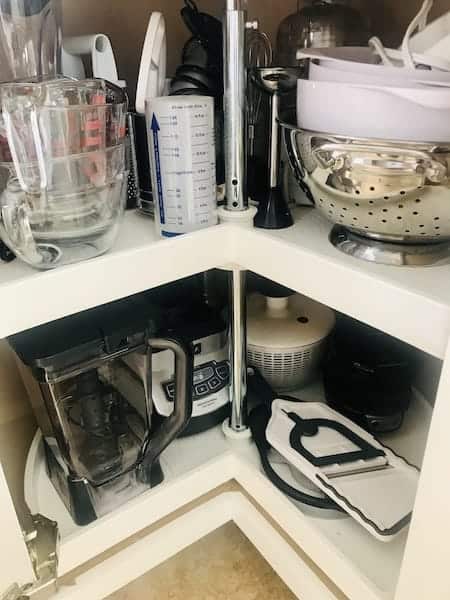 Organize with a Lazy Susan: small appliances and cooking gadgets