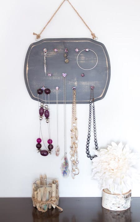 Organize a Teen's Bedroom: DIY Rustic Glam Jewelry Organizer