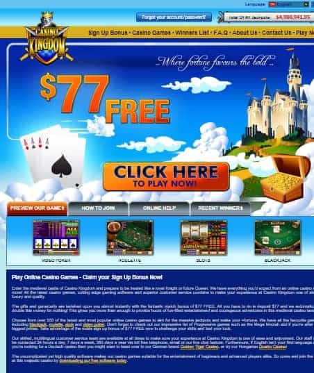 Casino Kingdom free bonus