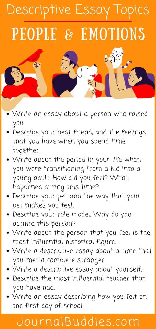 topics for writing a descriptive essay