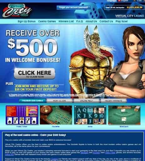 Virtual City Casino free bonus and free games