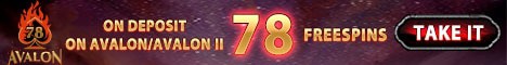 78 free spins on Avalon slot