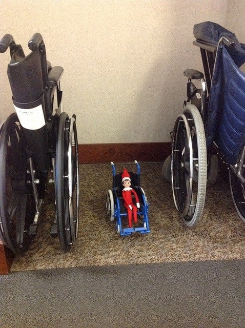 We need a teeny, tiny wheelchair for our Elf.