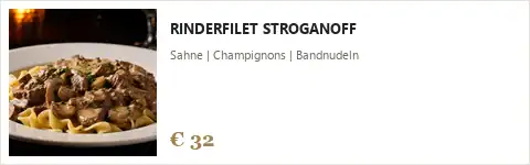 Rinderfilet Stroganoff — Hauptgericht