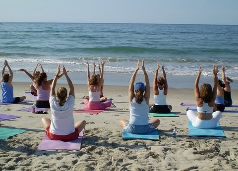 Yoga on the beach