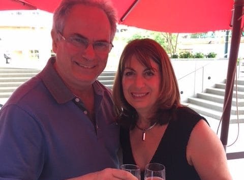 Alan and Amy Schoen celebrating their anniversary of finding lasting love.