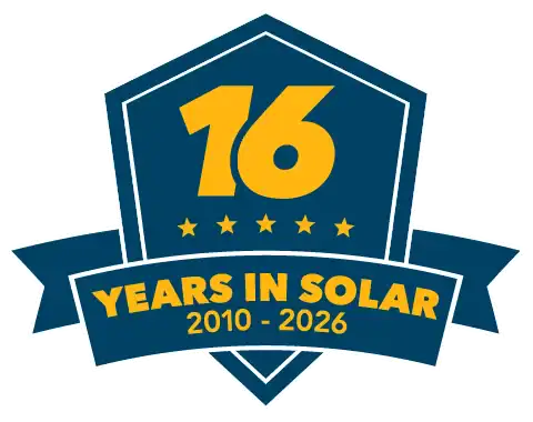 Renu energy solutions 15 year anniversary badge