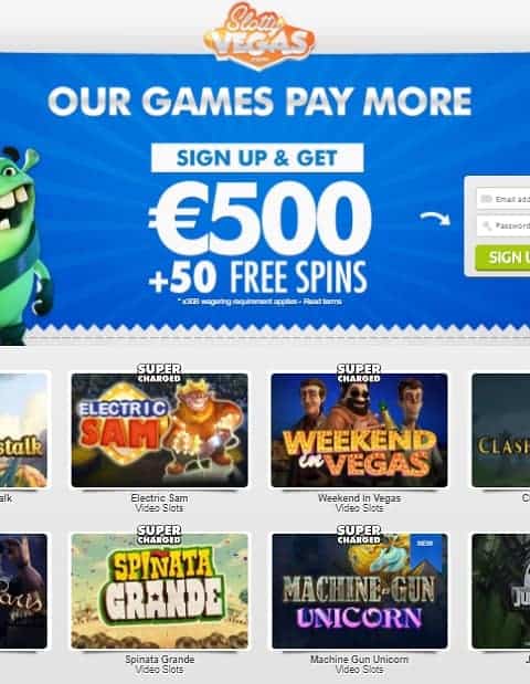 Slotty Vegas Free Spins 