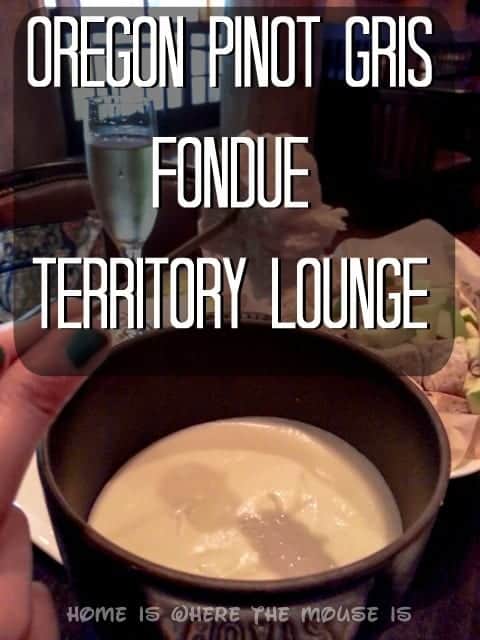 Oregon Pinot Gris Fondue at Territory Lounge Oregon Pinot Gris Fondue at Territory Lounge
