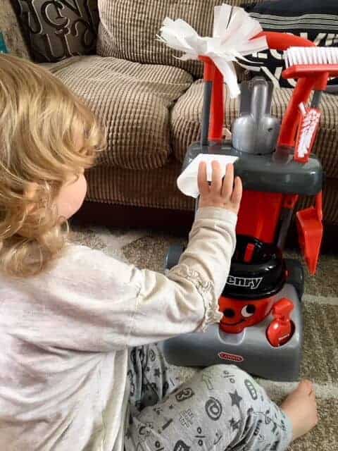 Imaginative Play with the Henry Deluxe Cleaning Trolley