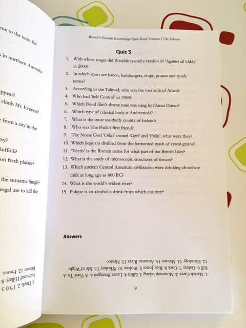 Brown’s Publishing are proud to produce this general knowledge quiz book series, containing factually correct questions and answers.