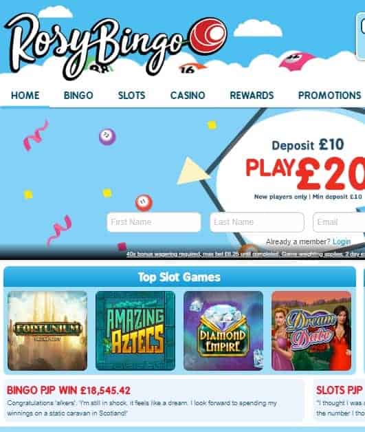 Rosy Bingo Casino Free Spins Bonus