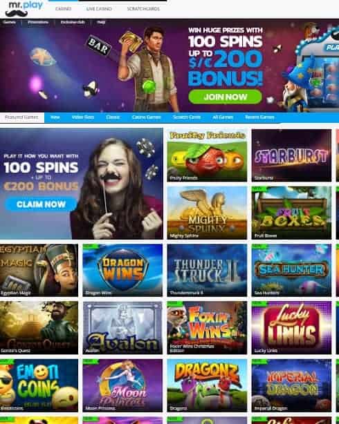 Mr.Play Casino free spins bonus