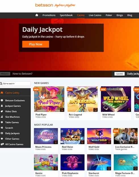 Betsson Casino Review