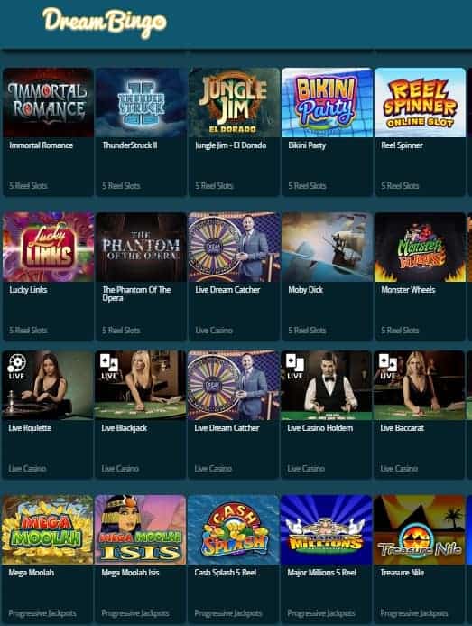 Dream Bingo Casino free games