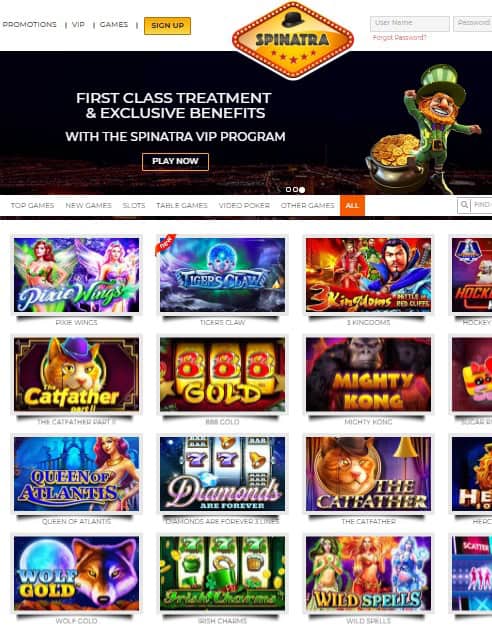 Spinatra Casino Review