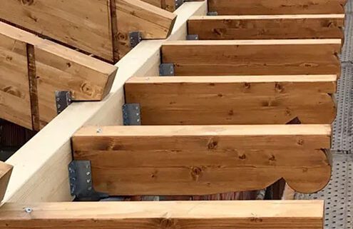 canecillos de madera fabricados en Cuenca