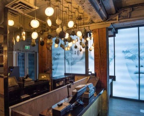 Bar None restaurant electrical installation and lighting work