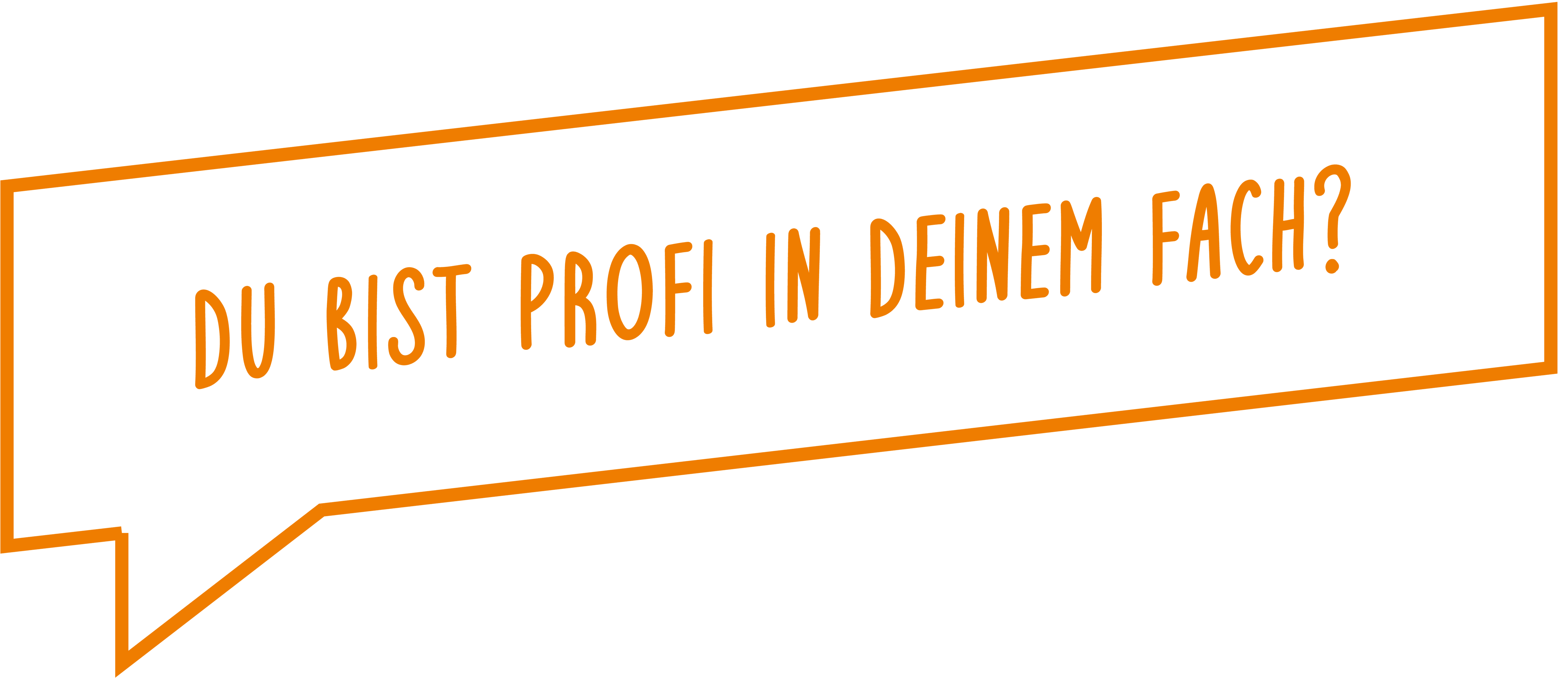 Du bist Profi in deinem Fach?