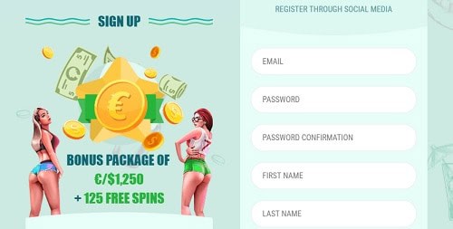 Spinia Casino sign up and log in