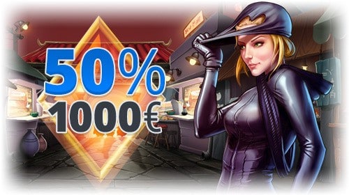 50% up to 1,000 EUR free bonus 