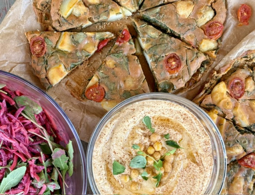 Baked Potato and Spinach Frittata – gluten-free vegan recipe