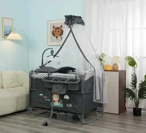 Lit parapluie cododo pliable avec moustiquaire, bébé en sécurité, confort, transport facile.