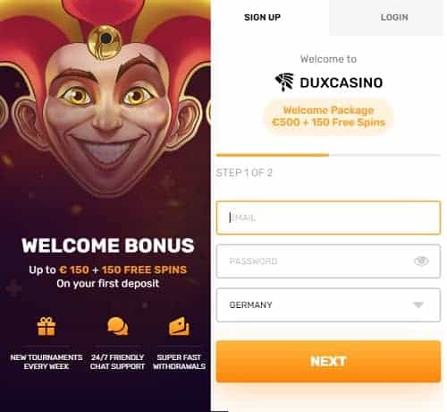 Register at DuxCasino.com 