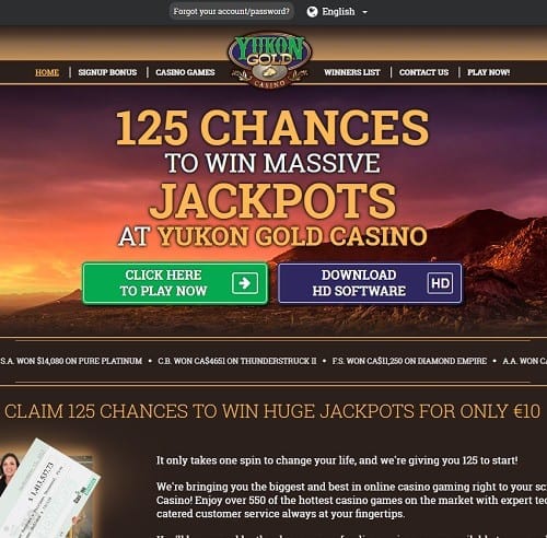 Yukon Gold Casino free play games