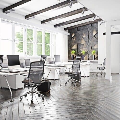 Professional office space maintained by Abby Cleaning Service