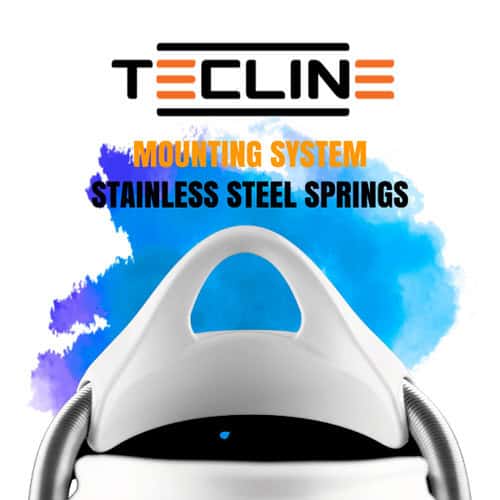 TECLINE Rubber Fins Lightjet with Stainless Steel Spring Straps