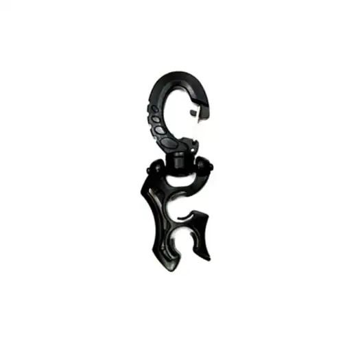 ALLOY STAR Hose Clip 2 Holes Black