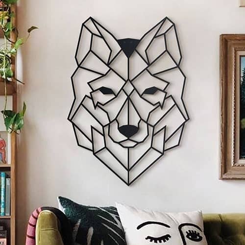 Панно - Волк (голова) в DXF