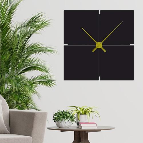 Квадратные часы dxf из металла или фанеры