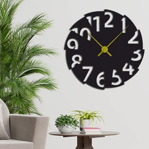 Цифры внахлест – Заготовка для настенных часов